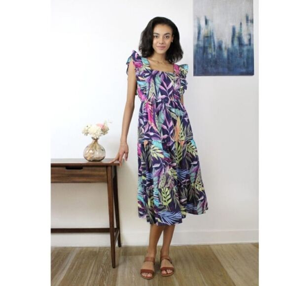 Women's Alicia Maxi Dress With Tie Back Size M - Picture 1 of 6